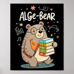 Poster Alge-Bear Drôle d'ours d'algèbre