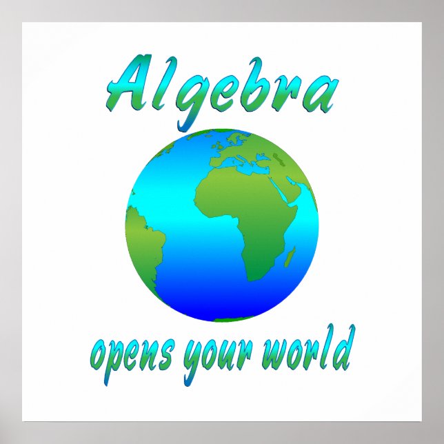 Poster Algebra ouvre les mondes - À partir de 11,80 $ (Devant)