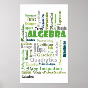 Poster Algèbre (vert)