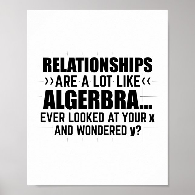 Poster Algébrie mathématique | Cadeaux mathématiques (Devant)