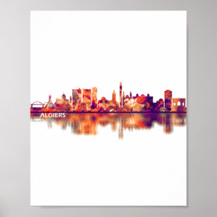 Poster Alger Algérie Skyline