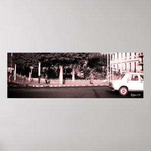 Poster Algérie vintage centre-ville d'Alger