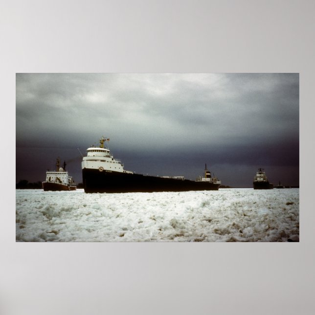 Poster Algocen sur la rivière St. Clair (Devant)