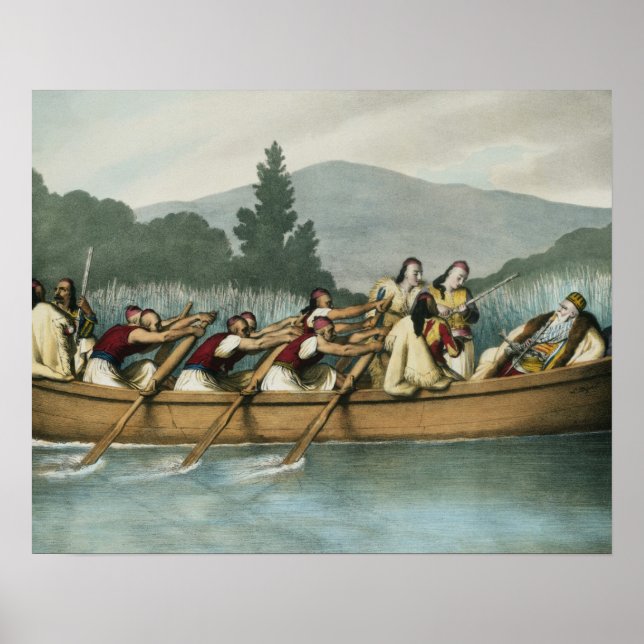 Poster Ali Pasha (1741-1822) de Janina, chasse sur le lac (Devant)