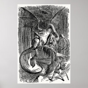 Poster Alice à travers le miroir - Le Jabberwocky