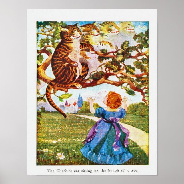 Poster Alice à Wonderland Cheshire Cat (Devant)