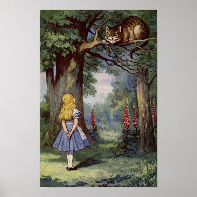 Poster Alice and the Cheshire Cat (Devant)