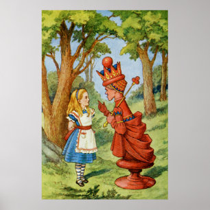 Poster Alice and the Red Queen in Wonderland