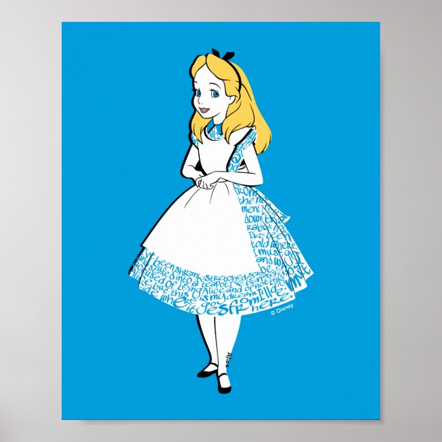Poster Alice Au Pays Des Merveilles | Alice Dans Le Texte (Devant)