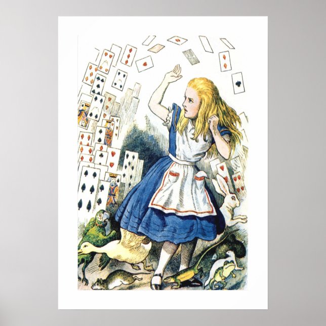 Poster Alice au pays des merveilles avec des cartes magiq (Devant)