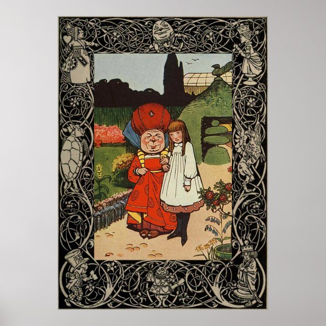 Poster Alice Au Pays Des Merveilles Avec La Reine (Devant)