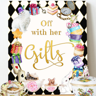 Poster Alice au pays des merveilles avec ses cadeaux