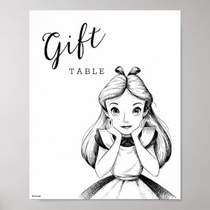 Poster Alice au pays des merveilles - Baby shower Cheshir
