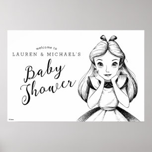 Poster Alice au pays des merveilles - Baby shower Cheshir