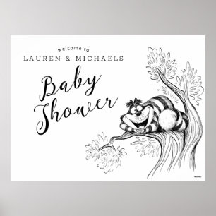 Poster Alice au pays des merveilles - Baby shower Cheshir