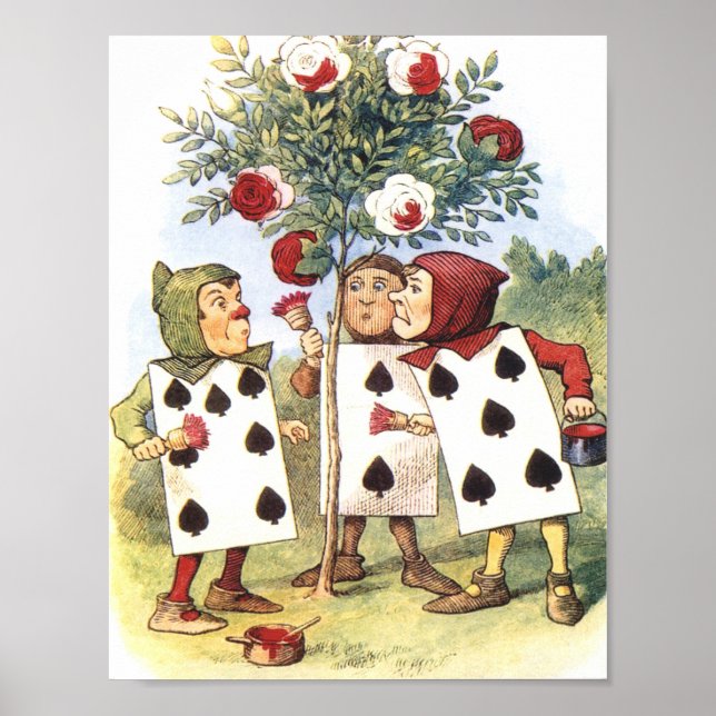 Poster Alice Au Pays Des Merveilles Cartes De Pique Poste (Devant)
