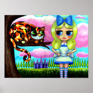Poster Alice au Pays des Merveilles et le Chat du Cheshir