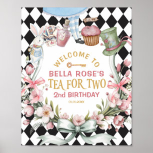 Poster Alice au pays des merveilles Fleur Bienvenue 2e an
