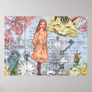 Poster Alice au pays des merveilles Lapin de Cheshire cla