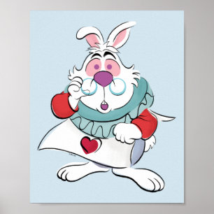 Poster Alice Au Pays Des Merveilles   Le lapin blanc