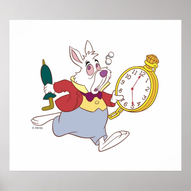 Poster Alice au pays des merveilles, le lapin blanc qui c (Devant)