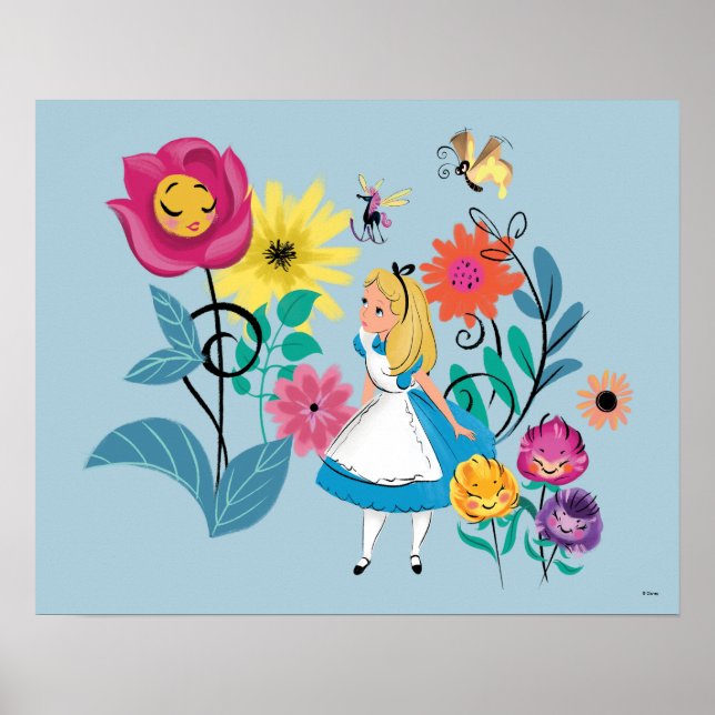 Poster Alice au pays des merveilles | Les Fleurs Des Merv (Devant)