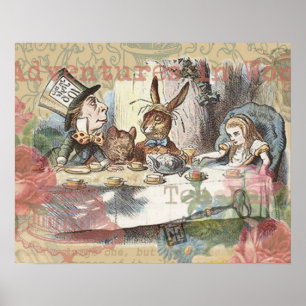 Poster Alice au pays des merveilles Mad Tea Party Art