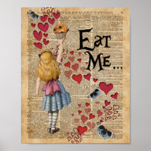 Poster Alice au pays des merveilles Mange moi Muffin