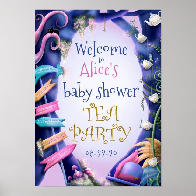 Poster Alice au pays des merveilles, parties scintillant  (Devant)