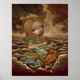 Poster Alice au pays des merveilles - Pool de larmes Art 