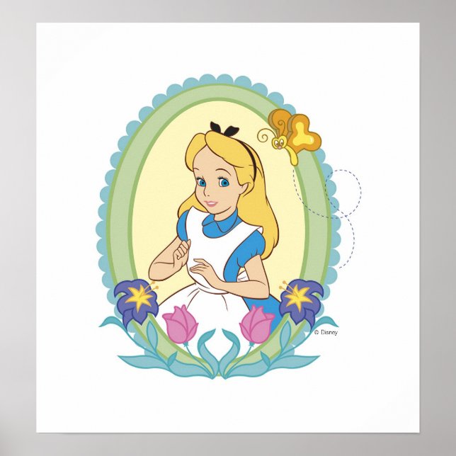 Poster Alice au pays des merveilles Portrait Disney (Devant)