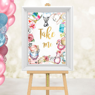 Poster Alice au Pays des merveilles Signé de la fête, Pre