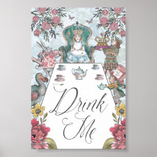 Poster Alice au pays des merveilles Tea Party Buvez-moi