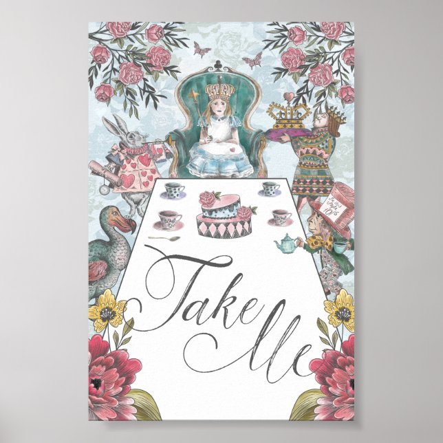 Poster Alice au pays des merveilles Tea Party Take Me (Devant)