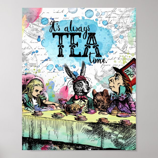 Poster Alice au pays des merveilles - Tea Time (Devant)