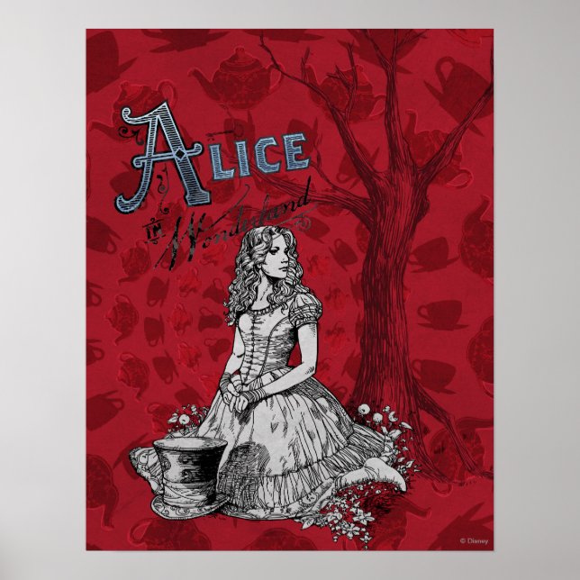 Poster Alice au pays des merveilles - Tim Burton (Devant)