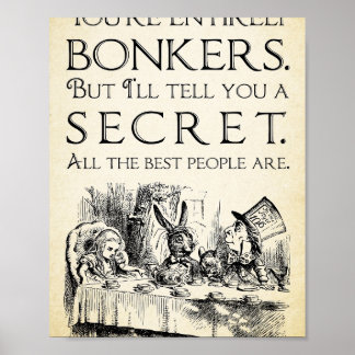 Poster Alice au pays des merveilles - Vous êtes entièreme