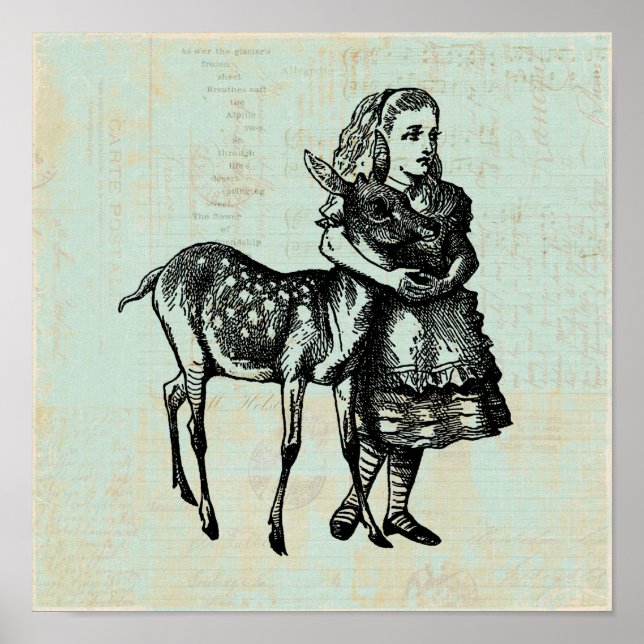 Poster Alice avec Fawn Alice au pays des merveilles (Devant)