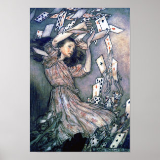 Poster Alice contre les cartes