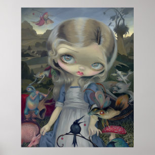 Poster Alice dans un Bosch Wonderland ART IMPRIMER gothiq