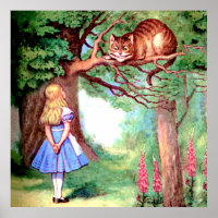 Alice et Cheshire Cat au pays des merveilles