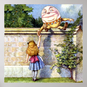 Poster Alice et Humpty Dumpty au pays des merveilles