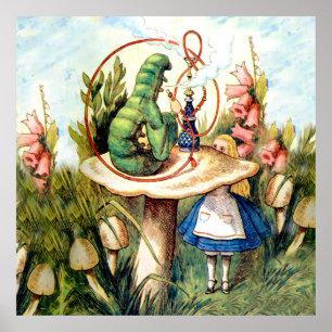 Poster Alice et la Caterpillar au pays des merveilles