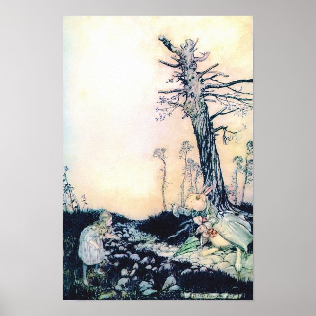 Poster Alice et le lapin blanc (Devant)