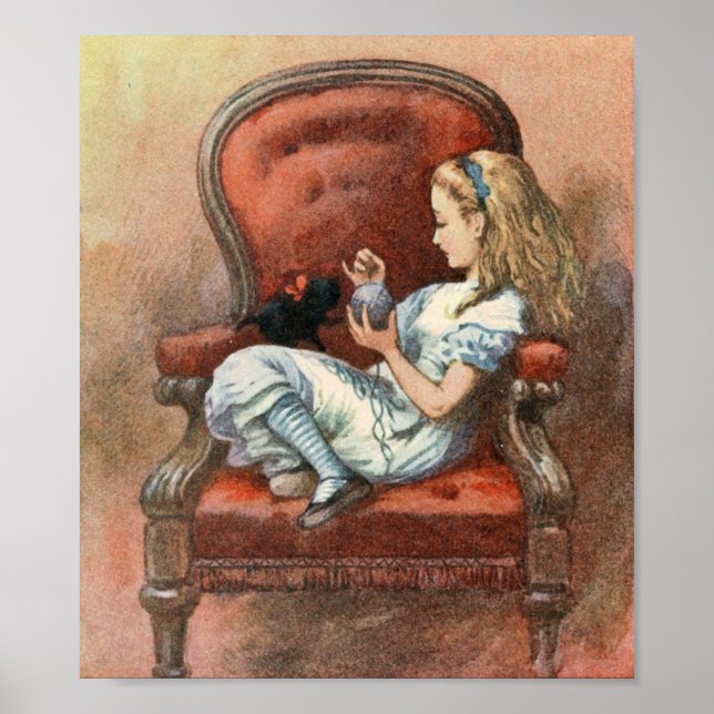 Poster Alice et son chaton (Devant)