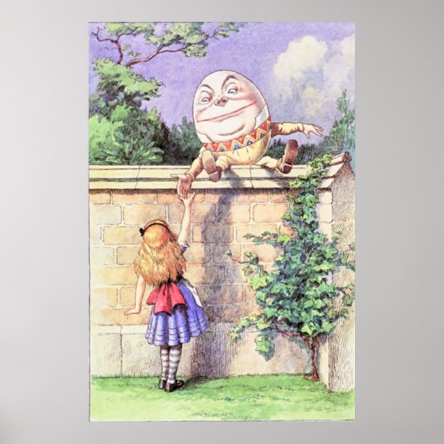 Poster Alice & Humpty Dumpty Couleur intégrale (Devant)