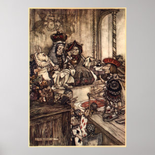 Poster Alice In Wonderland par Arthur Rackham