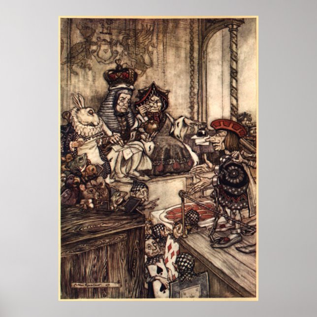 Poster Alice In Wonderland par Arthur Rackham (Devant)