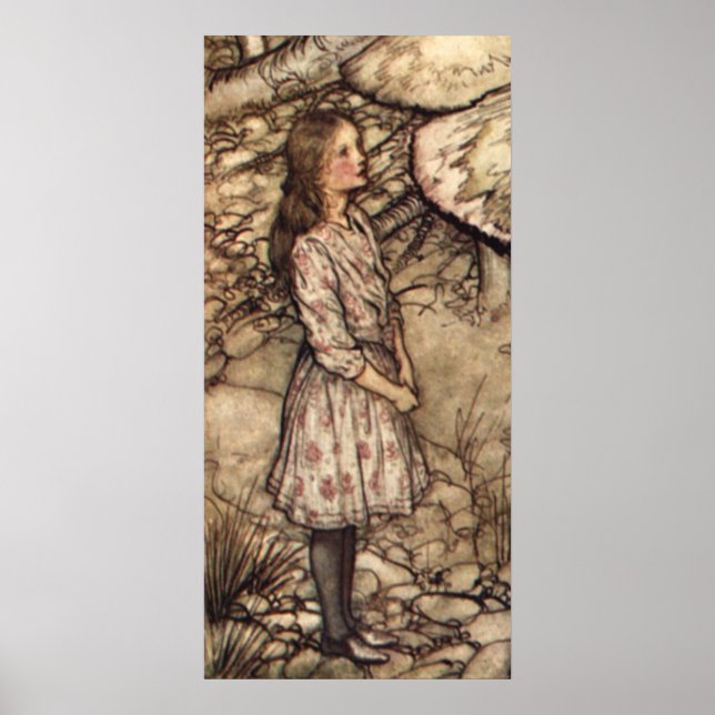 Poster Alice par Arthur Rackham (Devant)