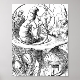 Poster Alice rencontre la Caterpillar - Alice au pays des